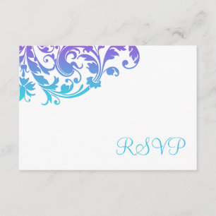 Flourish turquoise pourpre élégant RSVP