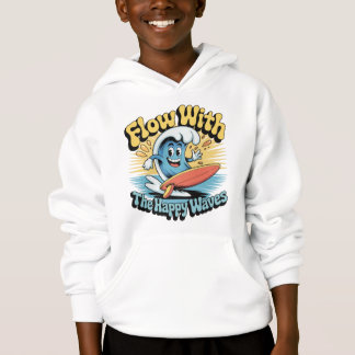 Flow With The Happy Waves Kids Surf Shirt