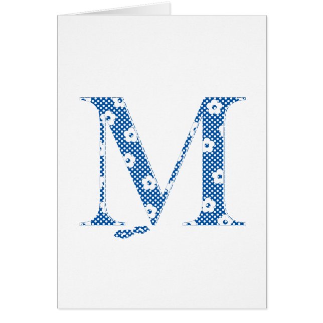 flower alphabet M (blue and dots) (Devant)