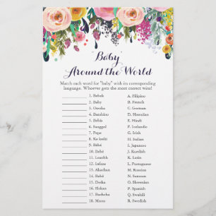 Flower Baby autour du monde jeu de traduction