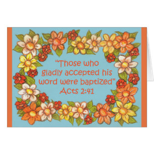 Flower Border~Accepted Word-Baptized~Scripture