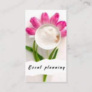 Flower Coffee Event Planning Carte de visite moder