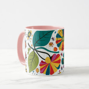 flower coffee mug