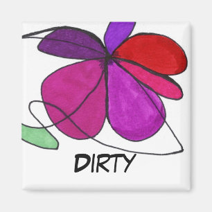 "Flower Dance" Lave-vaisselle Abstrait Magnet d'ét