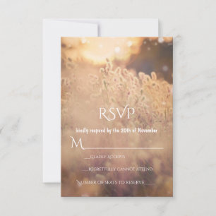 Flower Field Rustic Country Sunset Dusk RSVP