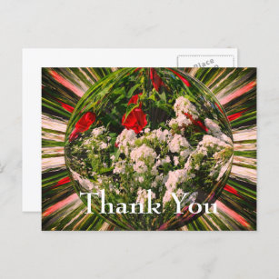 Flower Garden Abstrait Floral Merci carte postale