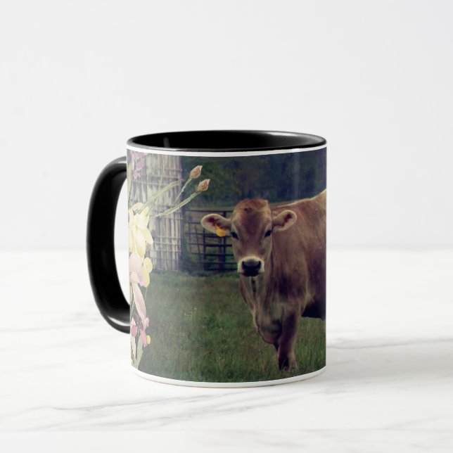 Flower Jersey Cow Mug (Devant gauche)