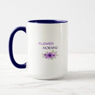 Flower Morning — Design élégant de mug à fleurs vi