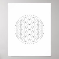 Flower of Life Sacred Geometry Wall Art Poster