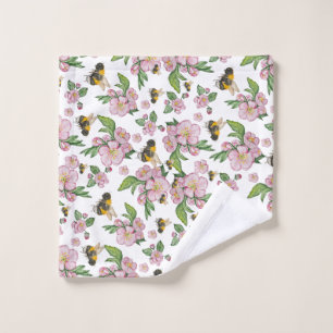 Flower pomverger avec abeilles aquarelle timon