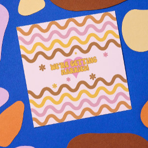 Flower Power 60's 70's We's Married Card