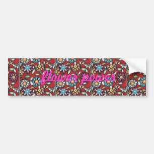 flower power bumper sticker