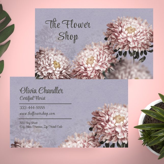 Flower Shop Florist Carte de visite professionnel (Flower Shop, Florist, Professional Business Card)
