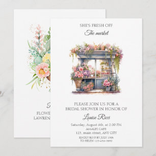 Flower Shop Invitation à la douche nuptiale