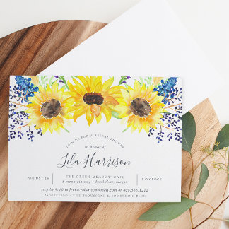 Flowerfields Invitation de douche nuptiale