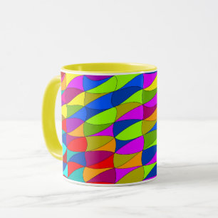Flowerpower consed pattern coffee mug