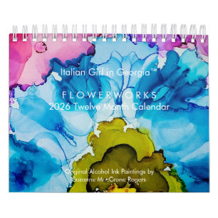 Flowerworks - Calendrier d'art de 12 mois pour 202