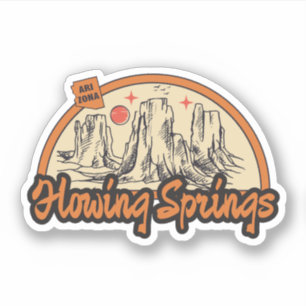 Flowing Springs, Arizona  Autocollant