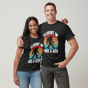 Fluent dans Cacher et Chercher Funny T-shirt Bigfo