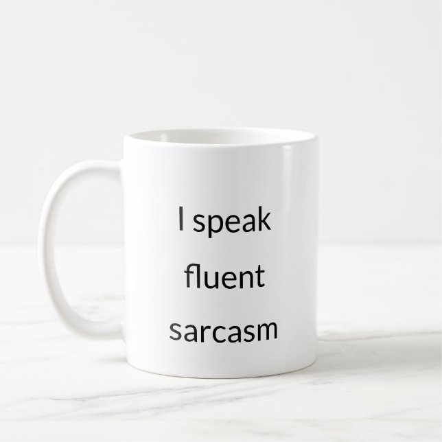 Fluent en sarcasme - Mug de personnalité audacieus (Gauche)
