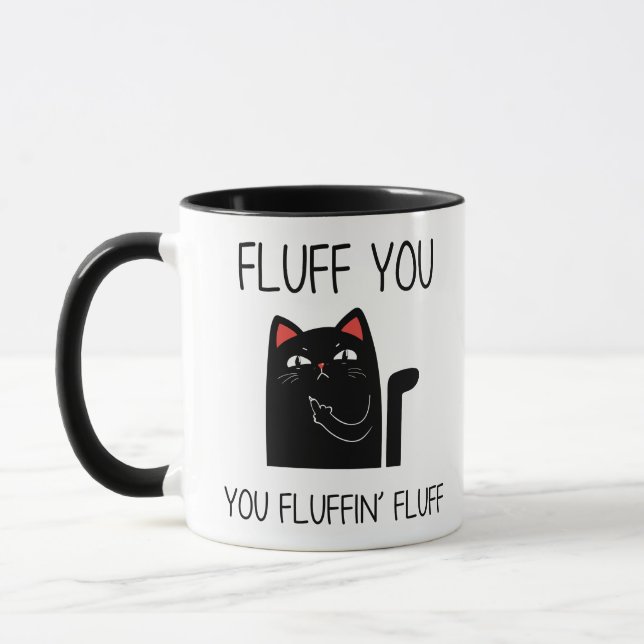 FLUFF you FLUFF Cat Mug (Gauche)