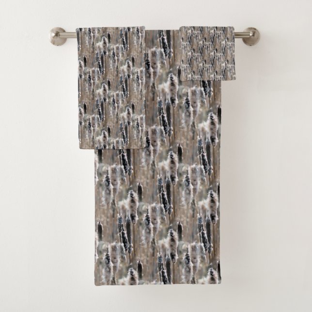 Fluffy Cattails Nature Motif (En situation)