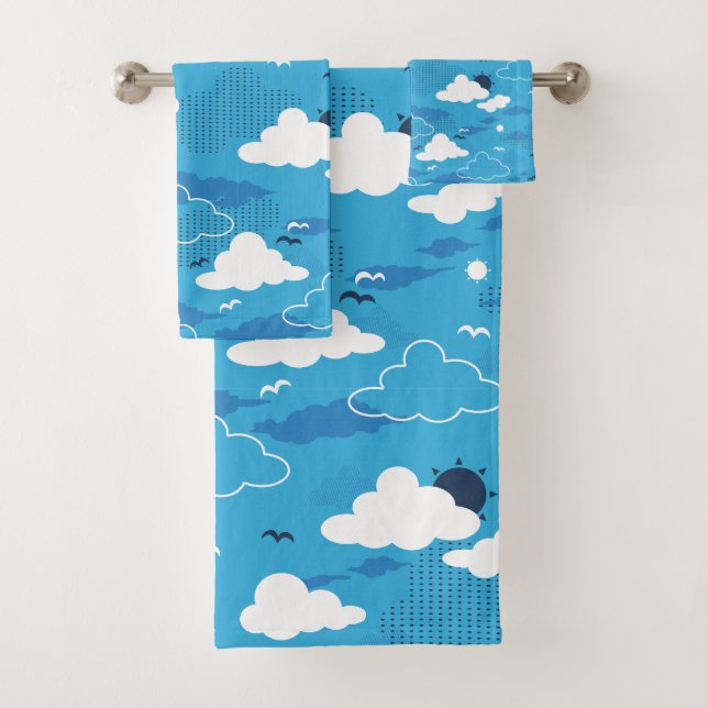 Fluffy Cloud Sunny Blue Sky Motif (En situation)