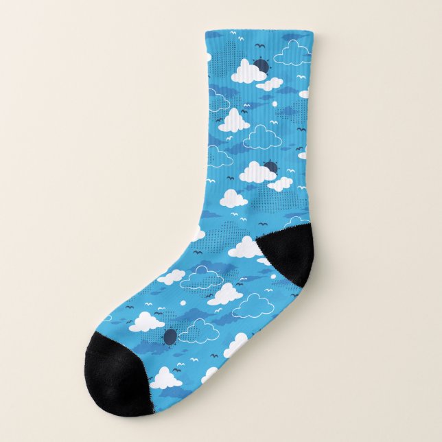 Fluffy Cloud Sunny Blue Sky Motif (Gauche - extérieur)