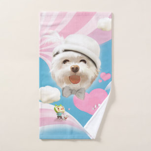 Fluffy Dog avec Casquette blanc