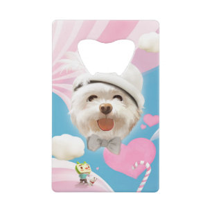 Fluffy Dog avec Casquette blanc