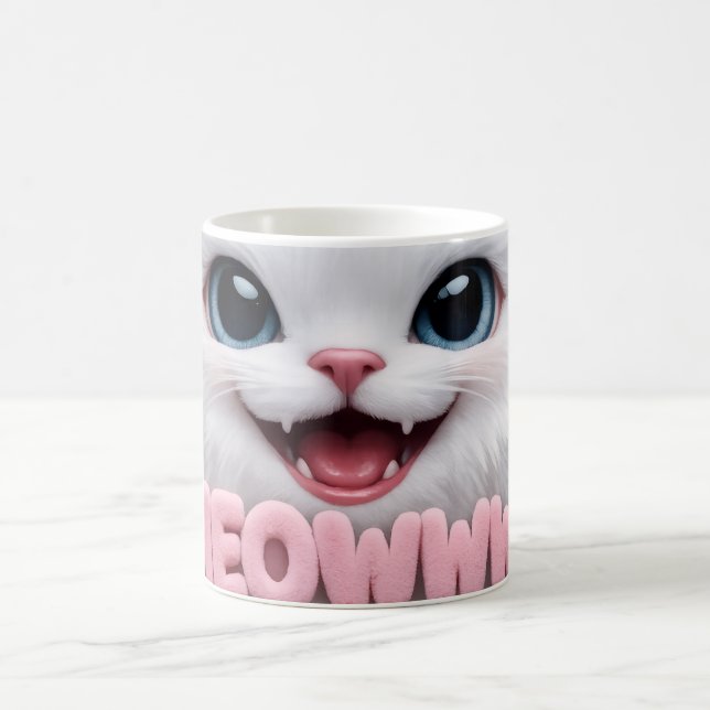 Fluffy Meoww Cat Mug (Centre)