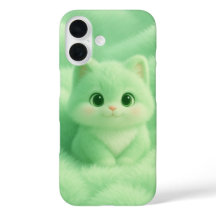 Fluffy Mint Kitten coque iphone - Joli dessin anim