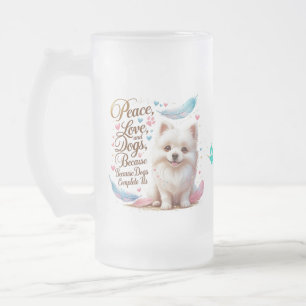 Fluffy Pup Love Glass Mug