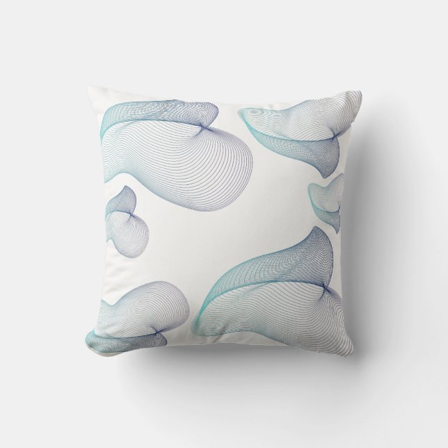 Fluid Motion Coussin d'art Abstrait (Recto)