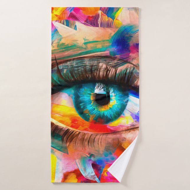 "Fluorite" - peinture à l'huile. Photo conceptuell (Serviette de bain)