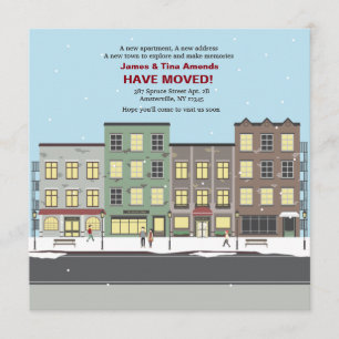 Flurries dans la ville Faire-part de déménagement