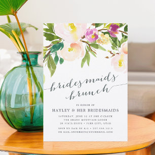 Flush de printemps   Bridesmaids Brunch Invitation