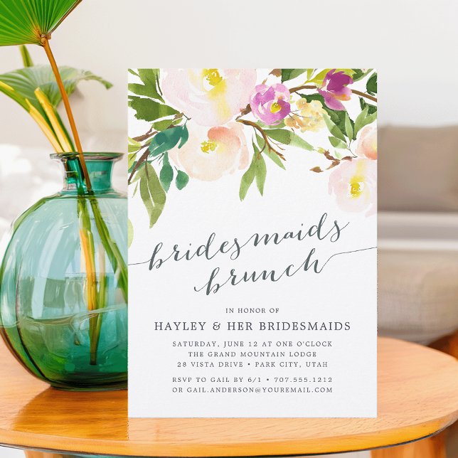 Flush de printemps | Bridesmaids Brunch Invitation (Créateur téléchargé)