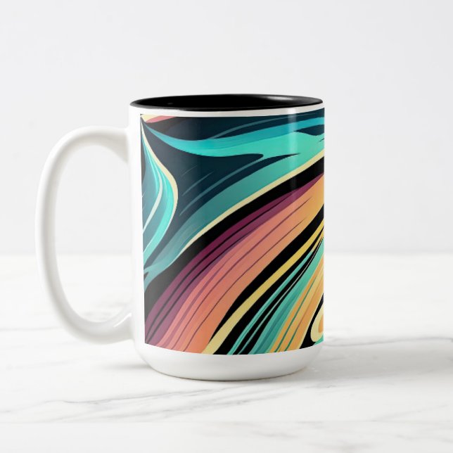 Flûte Colorful Abstrait Arrière - plan Mug (Gauche)