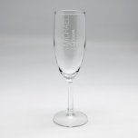 Flûte De Sable Personnalisée - Groom<br><div class="desc">Lunettes de flûte de 6 oz de haute qualité. Il s'agit d'une belle flûte customisée appropriée à toute occasion.  Personnalisez-le à votre goût.</div>