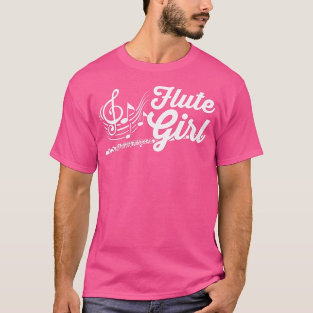 Flute Instrument Tshirt Bande Marche Chemise Flute (Devant)