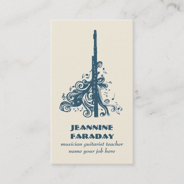 flûte instrumentale carte de visite (Devant)