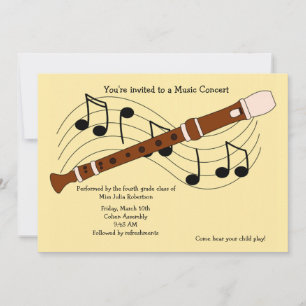 Flute Music Considérant Invitation