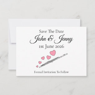 Flute Musicien Mariage Enregistrer La Date