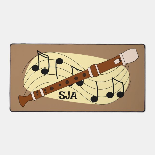 Flute Woodwind Design Desk Mat (Recto)