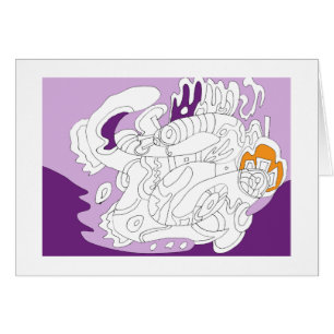 Fluttermoth, carte d'art Abstrait