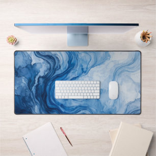 Flux Bleu Harmonieux Abstrait Bleu Blanc