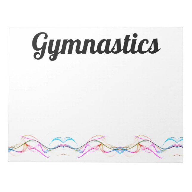 Flux de gymnastique couleur 40 pages Bloc-notes (Devant)