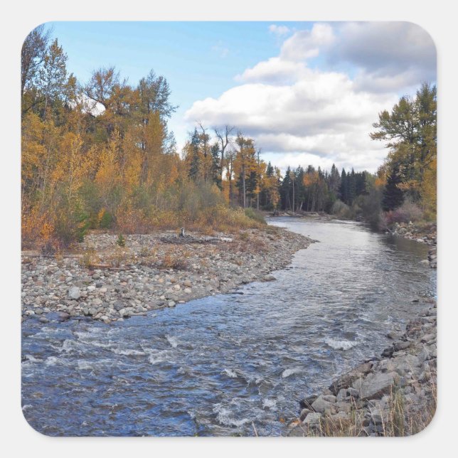 Flux de montagne dans les autocollants d'impressio (Devant)