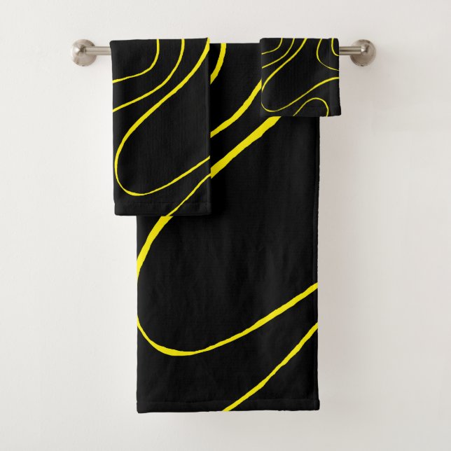 Flux et reflux 2 en noir et jaune (En situation)